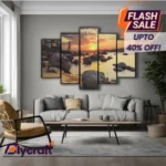 Beach Stones - 5 Panel Wall Frame