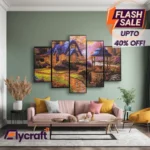 House in the Woods - 5 Panel Wall Frame