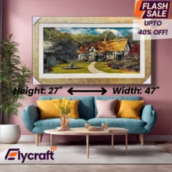 Alternative view of The Evergreen Home - Framed Rug Art