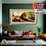 The Majestic Lion - Framed Rug Art